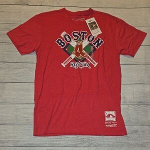 Mitchell & Ness Men's Boston Red Sox Baseball T-Shirt Red Size M NWT
